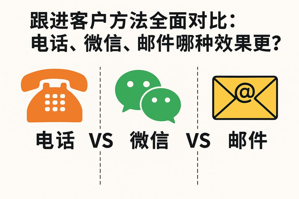 跟进客户方法全面对比：电话、微信、邮件哪种效果更好？