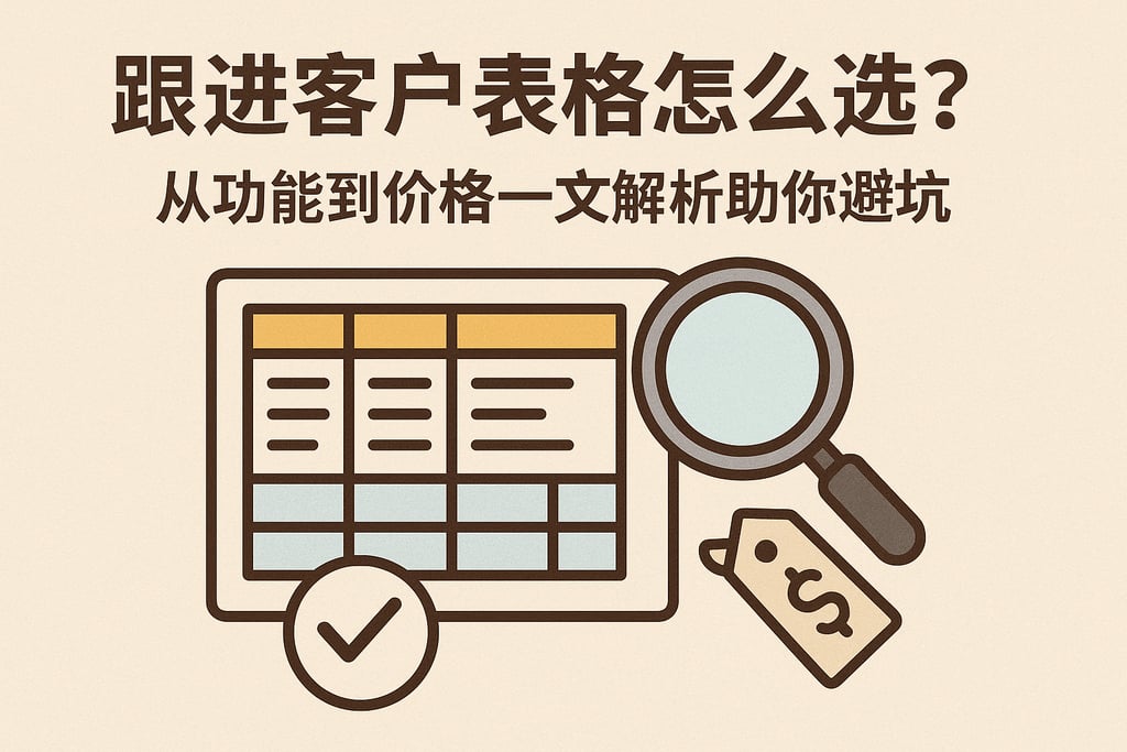 跟进客户表格怎么选？从功能到价格一文解析助你避坑