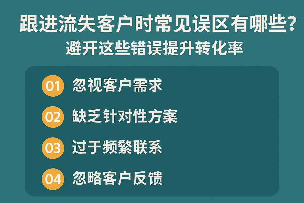 跟进流失客户时常见误区有哪些？避开这些错误提升转化率