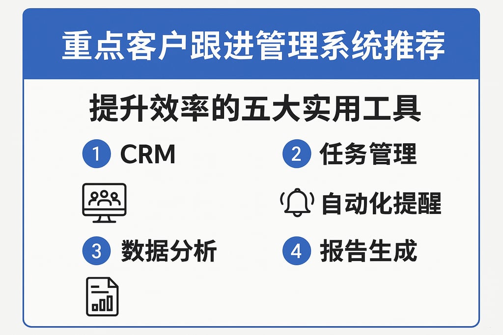 重点客户跟进管理系统推荐，提升效率的五大实用工具