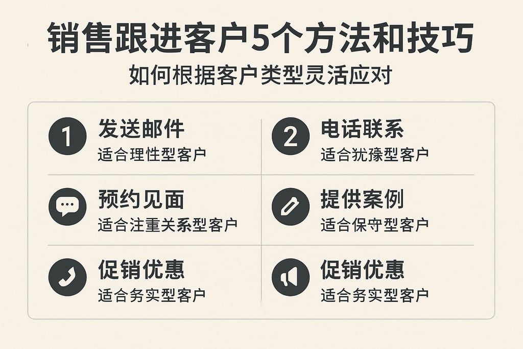 销售跟进客户5个方法和技巧，如何根据客户类型灵活应对