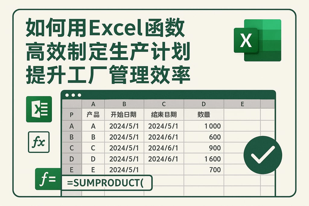 如何用Excel函数高效制定生产计划，提升工厂管理效率 | 零代码企业数字化知识站