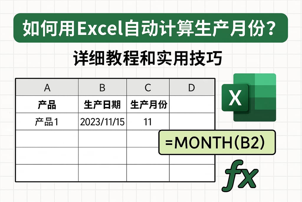 如何用Excel自动计算生产月份？详细教程和实用技巧 | 零代码企业数字化知识站