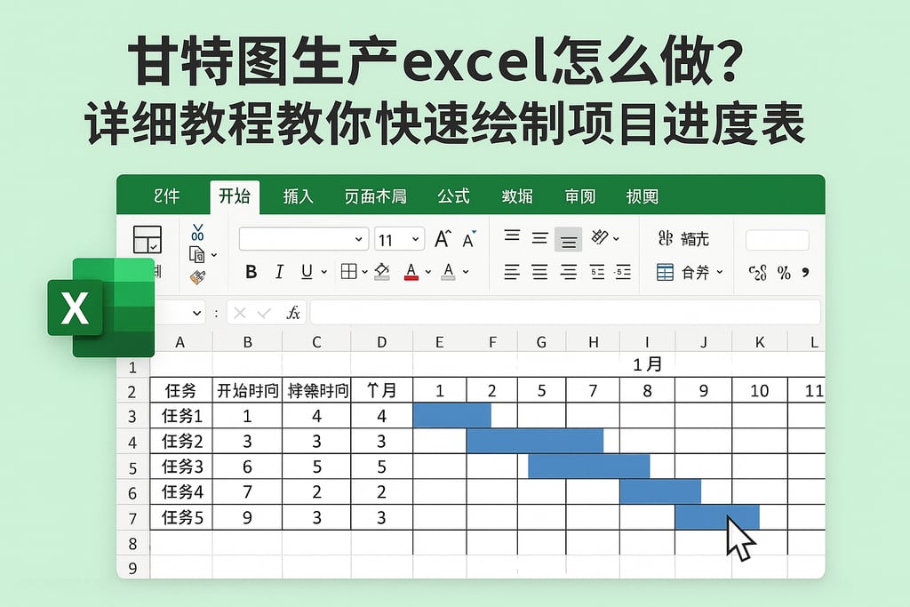 甘特图生产 excel怎么做?详细教程教你快速绘制项目进度表 | 零代码企业数字化知识站