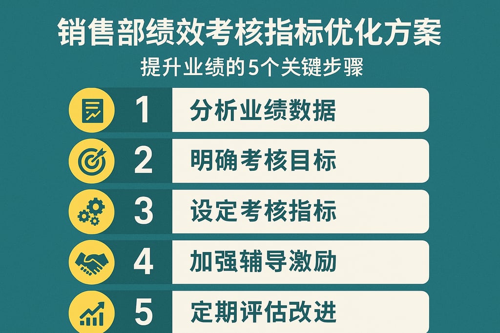 销售部绩效考核指标优化方案:提升业绩的5个关键步骤 | 零代码企业数字化知识站