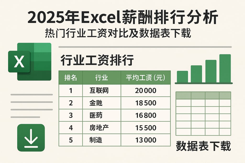 2025年Excel薪酬排行分析：热门行业工资对比及数据表下载