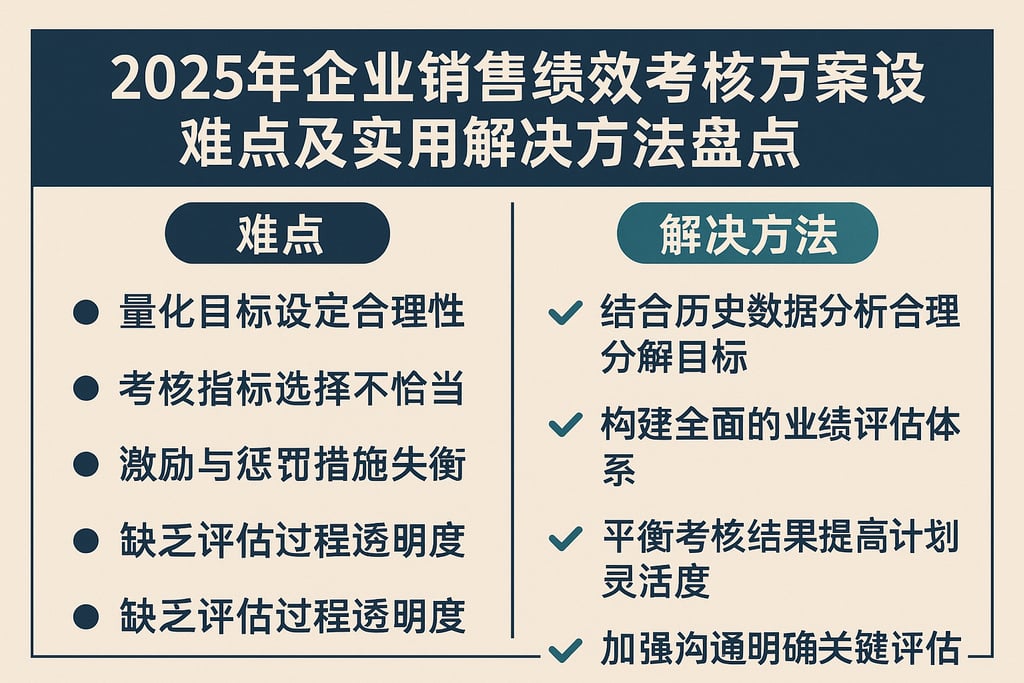 2025年企业销售绩效考核方案设计难点及实用解决方法盘点