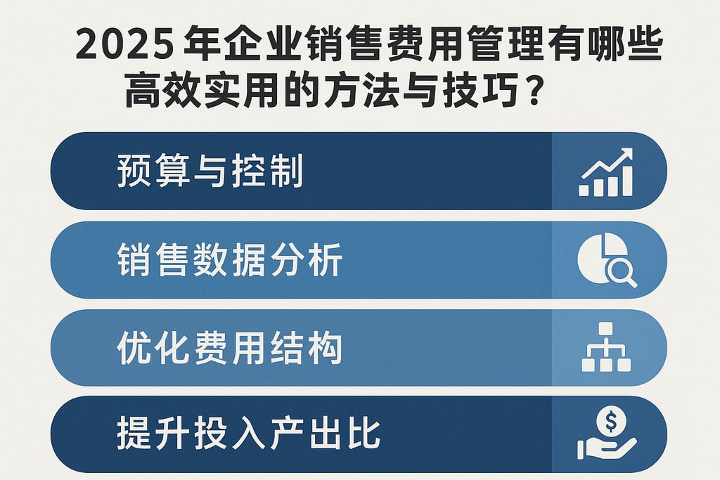 2025年企业销售费用管理有哪些高效实用的方法与技巧？