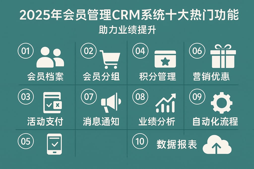 2025年会员管理CRM系统十大热门功能盘点，助力业绩提升