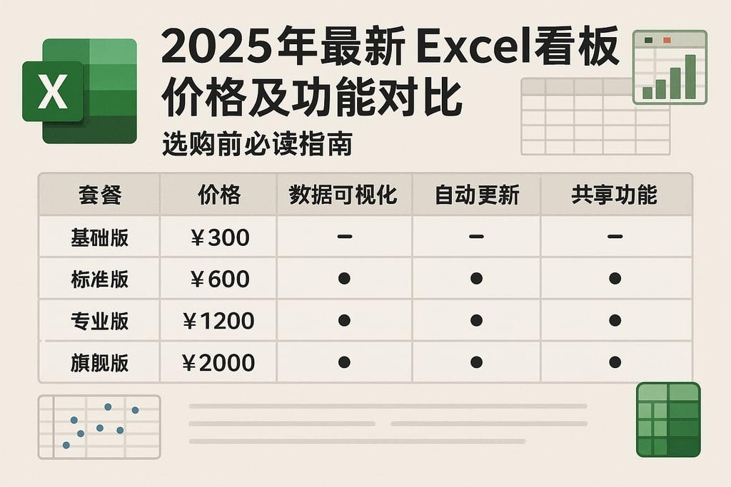 2025年最新Excel看板价格及功能对比，选购前必读指南