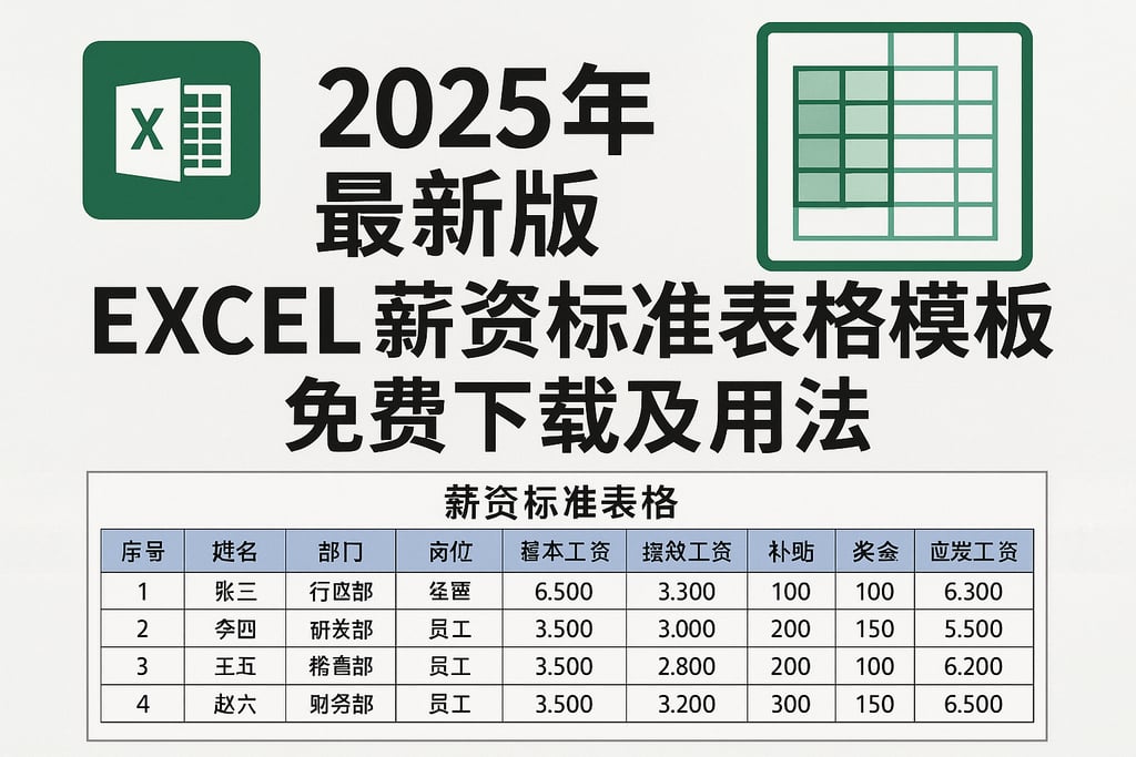 2025年最新版excel薪资标准表格模板免费下载及使用方法