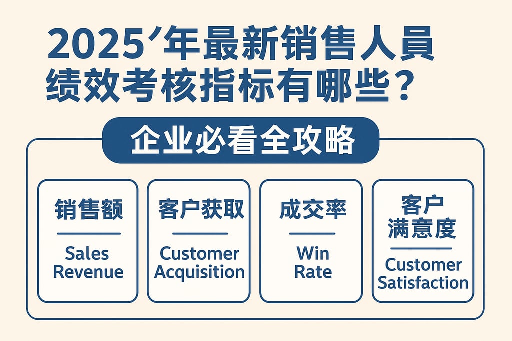 2025年最新销售人员绩效考核指标有哪些？企业必看全攻略
