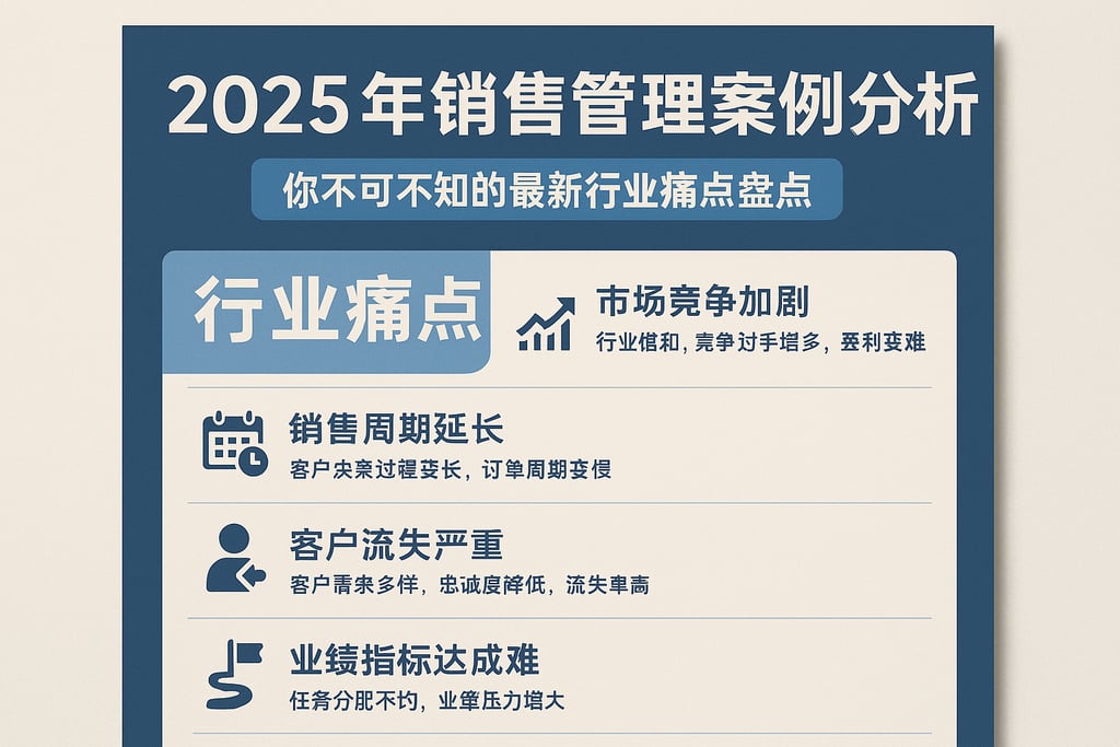 2025年销售管理案例分析：你不可不知的最新行业痛点盘点
