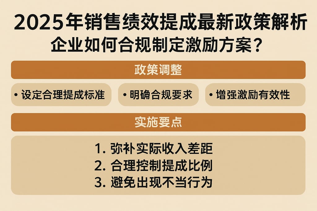 2025年销售绩效提成最新政策解析，企业如何合规制定激励方案？