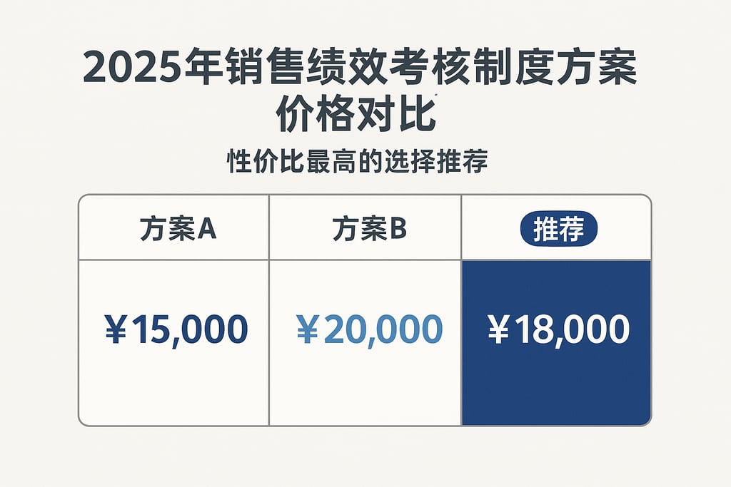 2025年销售绩效考核制度方案价格对比，性价比最高的选择推荐