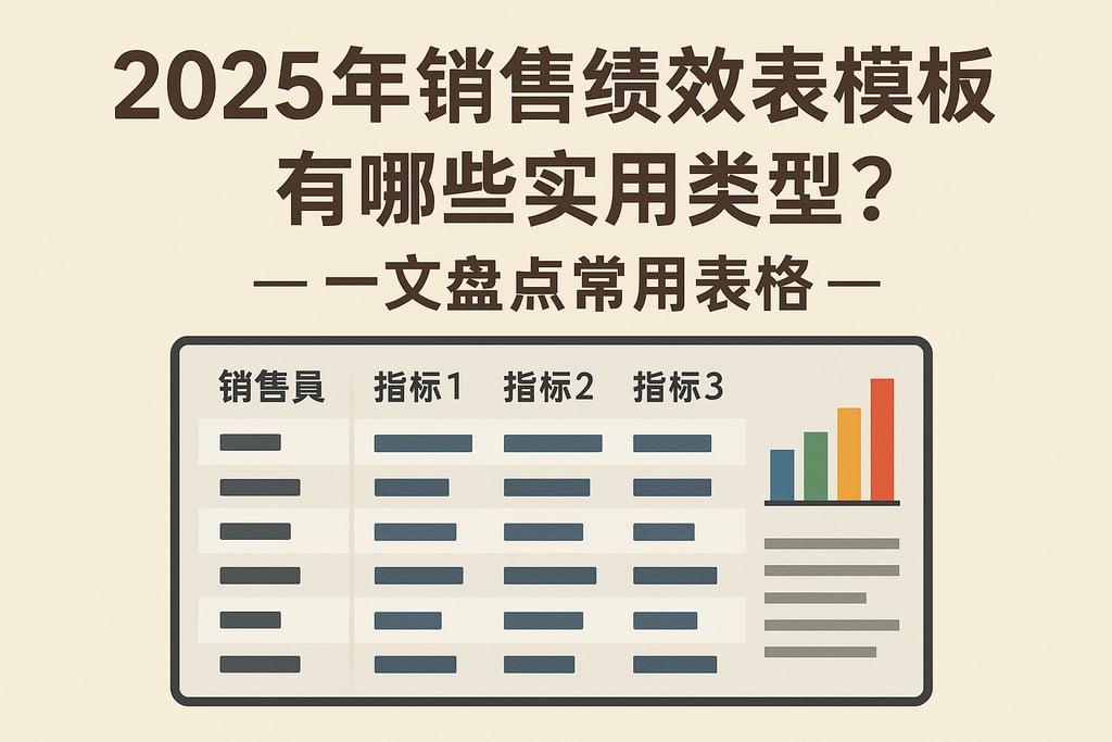 2025年销售绩效表模板有哪些实用类型？一文盘点常用表格