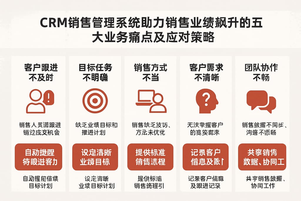 CRM销售管理系统助力销售业绩飙升的五大业务痛点及应对策略