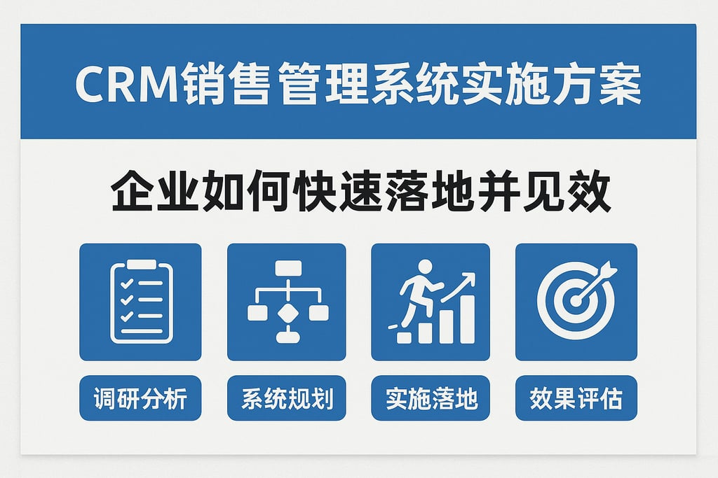 CRM销售管理系统实施方案，企业如何快速落地并见效