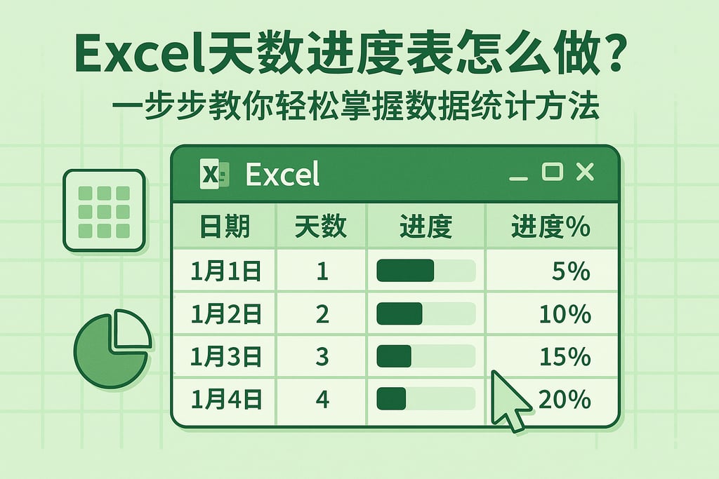 Excel天数进度表怎么做？一步步教你轻松掌握数据统计方法