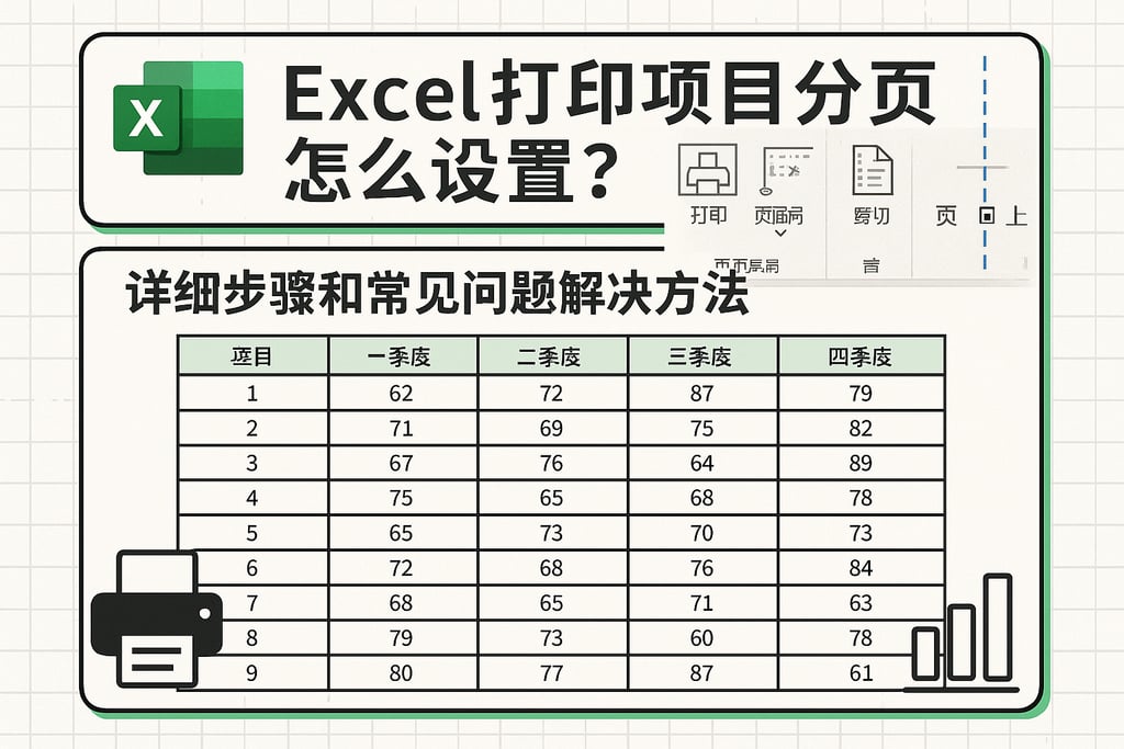 Excel打印项目分页怎么设置？详细步骤和常见问题解决方法