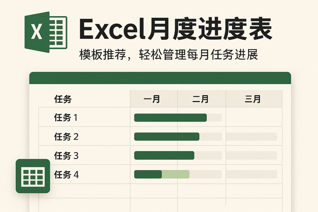Excel月度进度表模板推荐，轻松管理每月任务进展