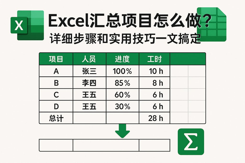 Excel汇总项目怎么做？详细步骤和实用技巧一文搞定