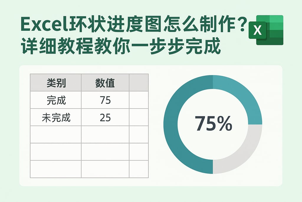 Excel环状进度图怎么制作？详细教程教你一步步完成