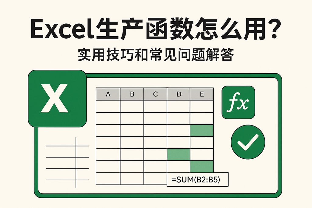 Excel生产函数怎么用？实用技巧和常见问题解答