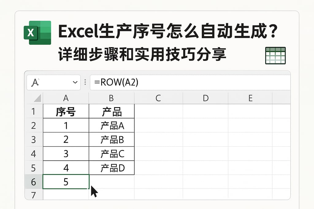 Excel生产序号怎么自动生成？详细步骤和实用技巧分享