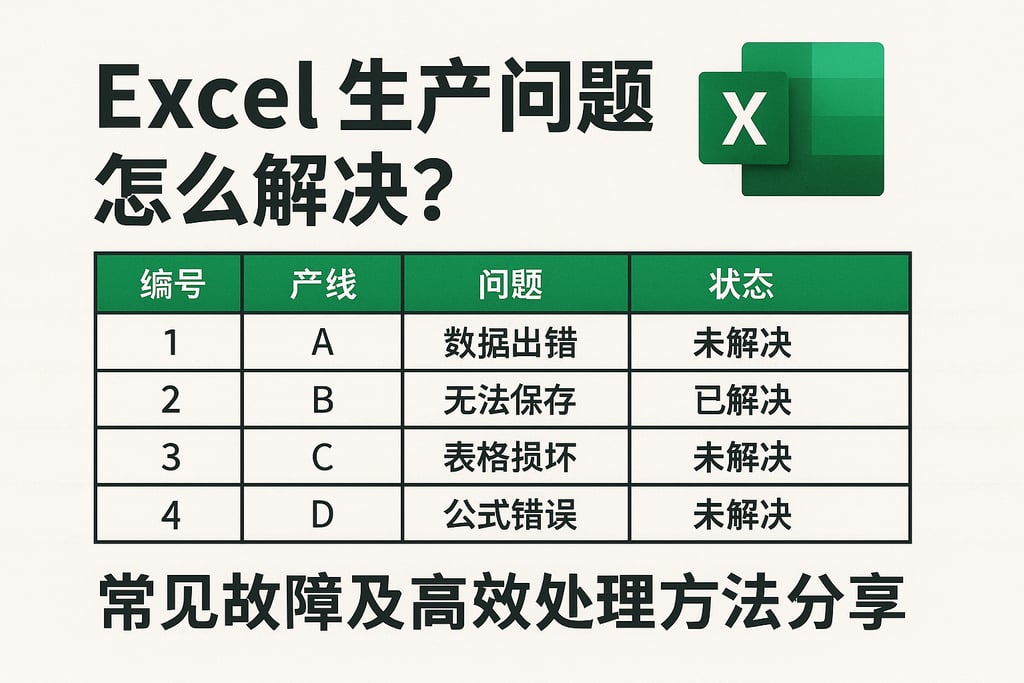 Excel生产问题怎么解决？常见故障及高效处理方法分享