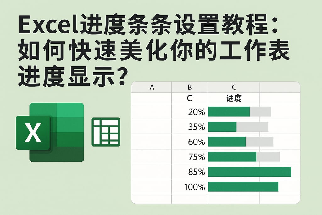 Excel进度条设置教程：如何快速美化你的工作表进度显示？