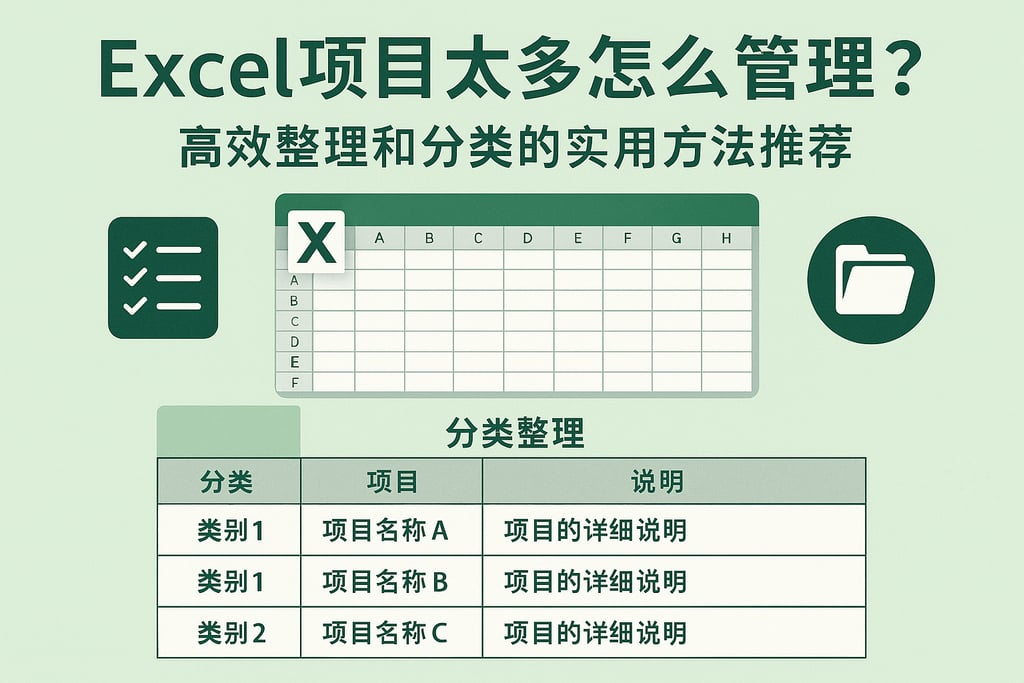 Excel项目太多怎么管理？高效整理和分类的实用方法推荐