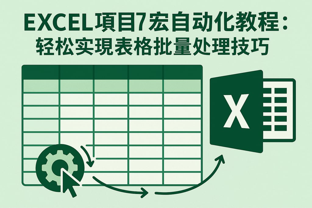 Excel项目宏自动化教程：轻松实现表格批量处理技巧