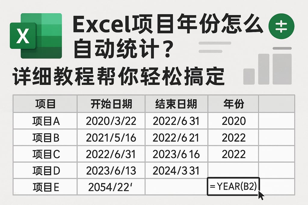 Excel项目年份怎么自动统计？详细教程帮你轻松搞定