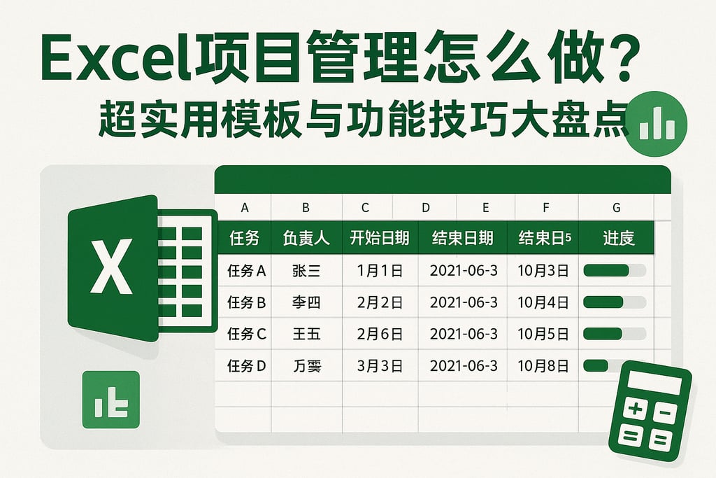 Excel项目管理怎么做？超实用模板与功能技巧大盘点