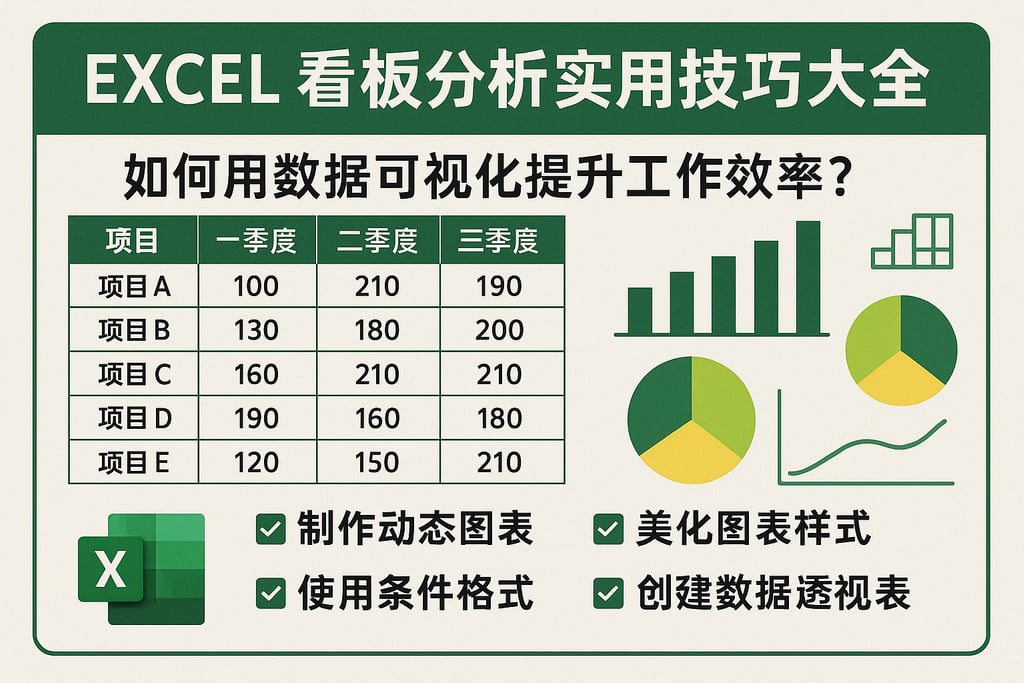excel看板分析实用技巧大全,如何用数据可视化提升工作效率? | 零代码企业数字化知识站