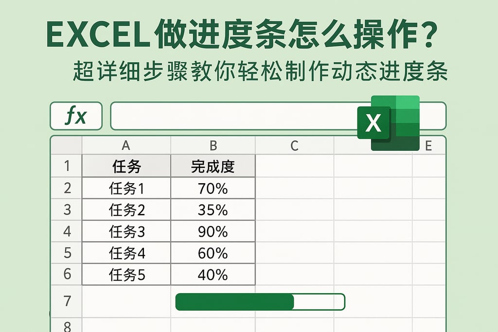 excel做进度条怎么操作？超详细步骤教你轻松制作动态进度条
