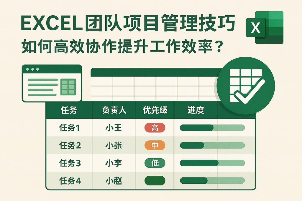 excel团队项目管理技巧分享，如何高效协作提升工作效率？