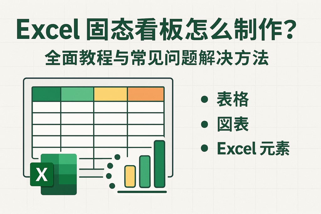 excel固态看板怎么制作？全面教程与常见问题解决方法