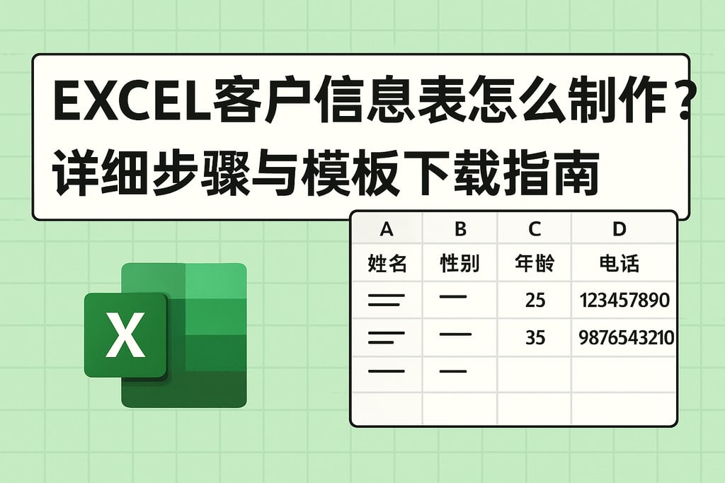 excel客户信息表怎么制作？详细步骤与模板下载指南