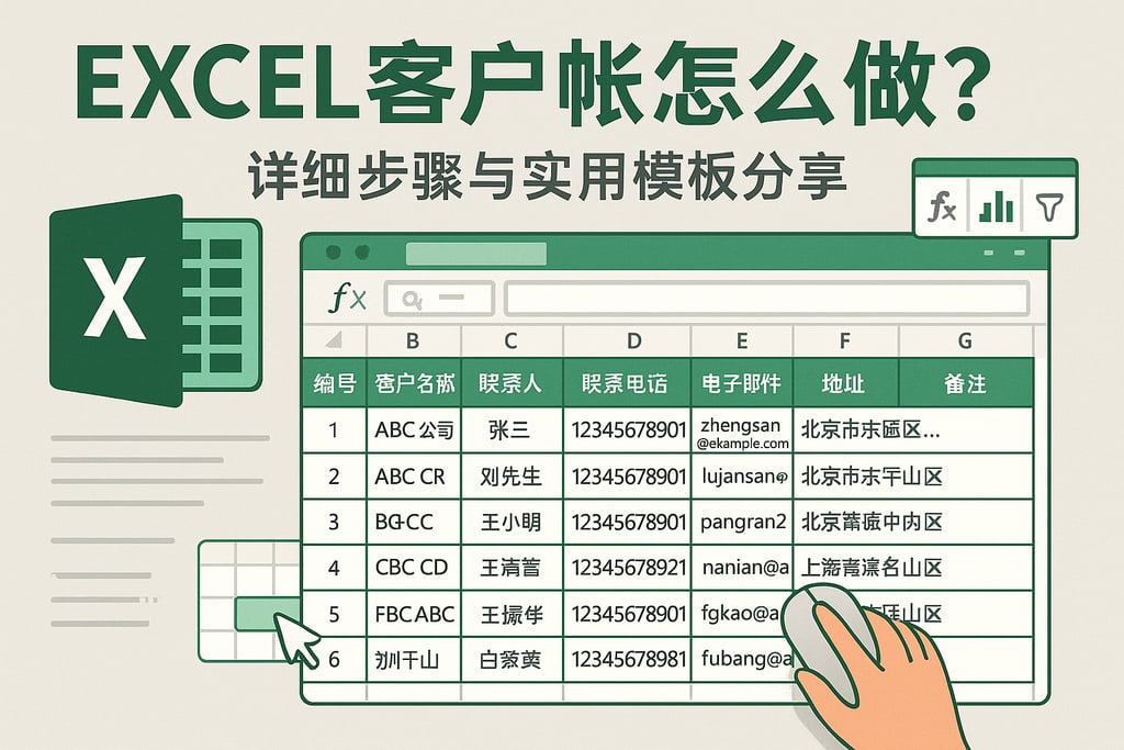 excel客户帐怎么做？详细步骤与实用模板分享