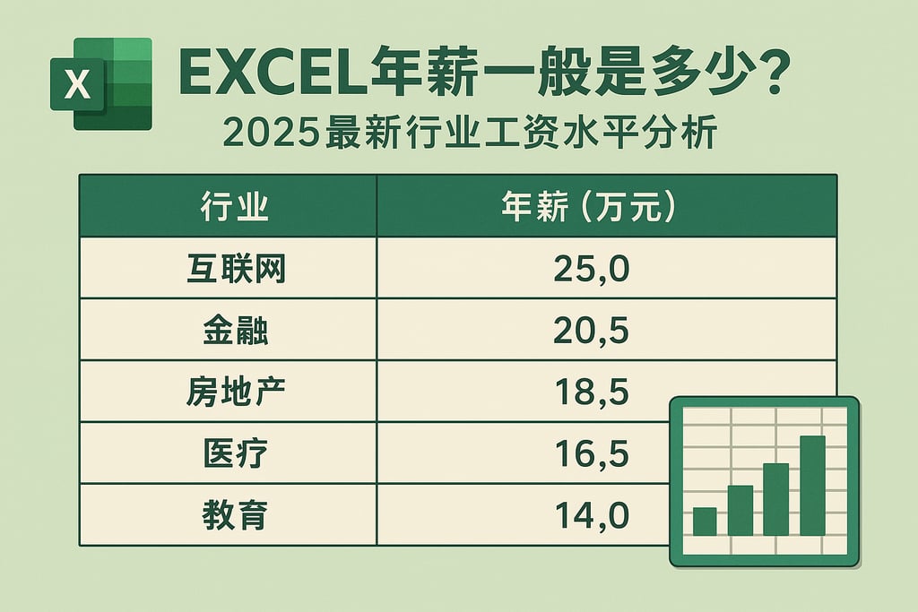 excel年薪一般是多少？2025最新行业工资水平分析