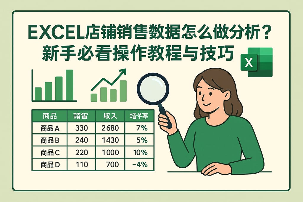 excel店铺销售数据怎么做分析？新手必看操作教程与技巧