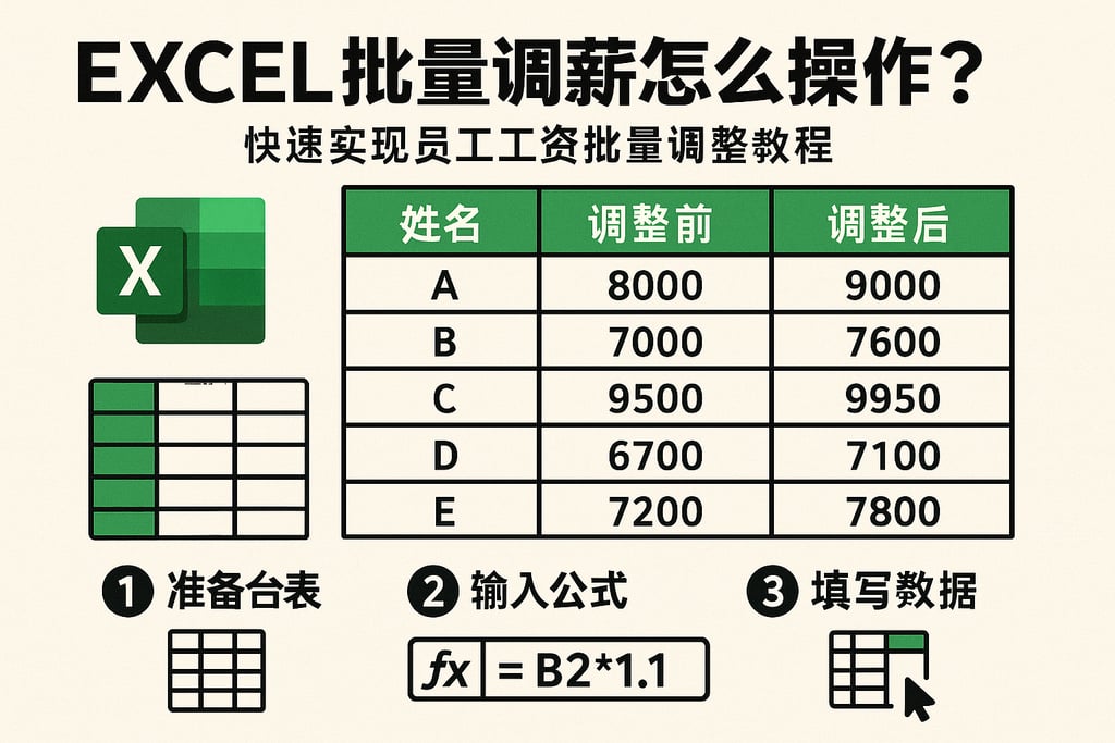 excel批量调薪怎么操作？快速实现员工工资批量调整教程