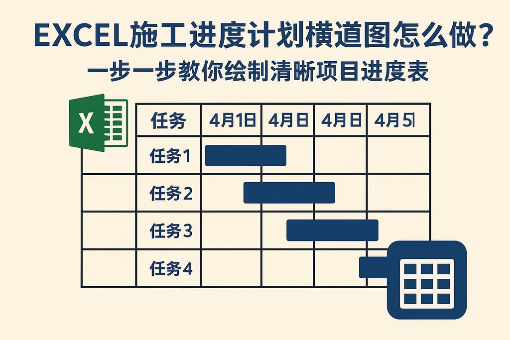 excel施工进度计划横道图怎么做？一步一步教你绘制清晰项目进度表