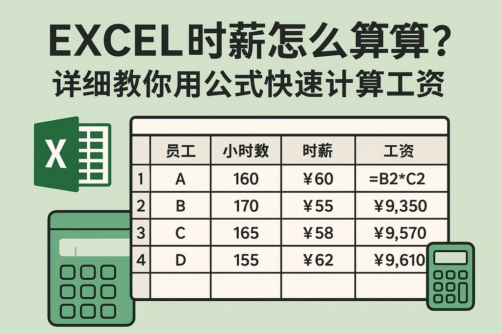 excel时薪怎么算？详细教你用公式快速计算工资