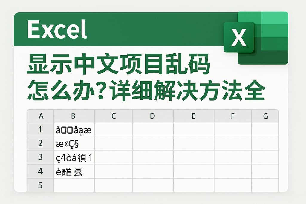 excel显示中文项目乱码怎么办？详细解决方法大全