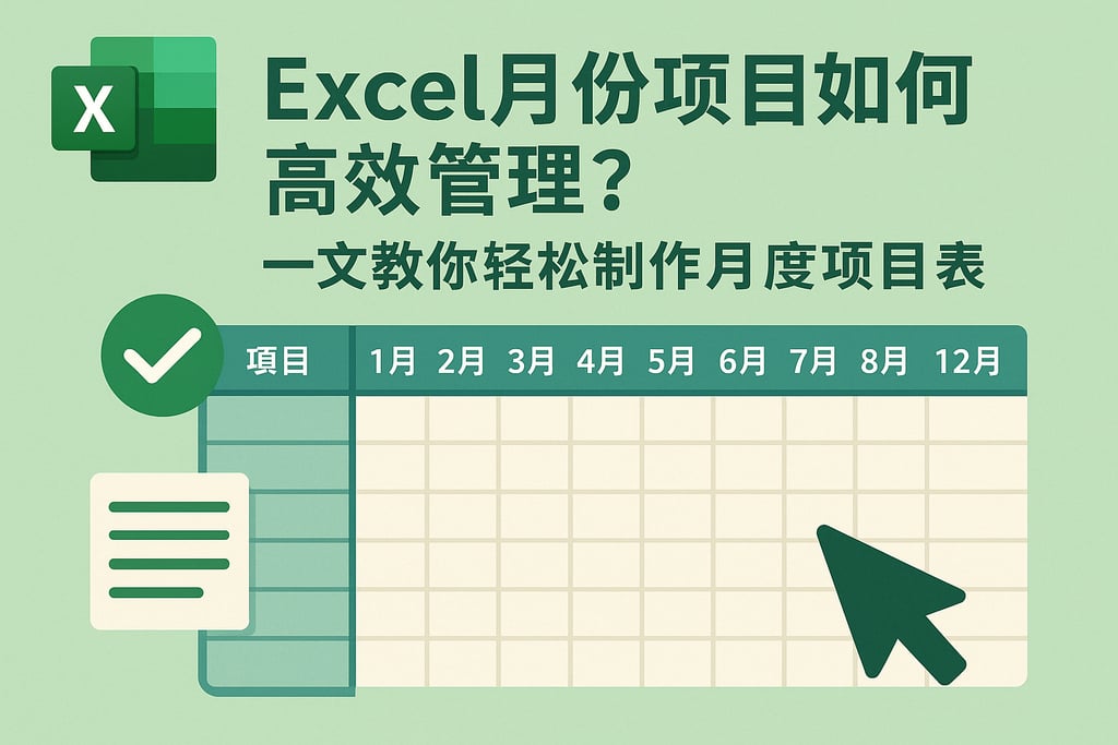 excel月份项目如何高效管理？一文教你轻松制作月度项目表