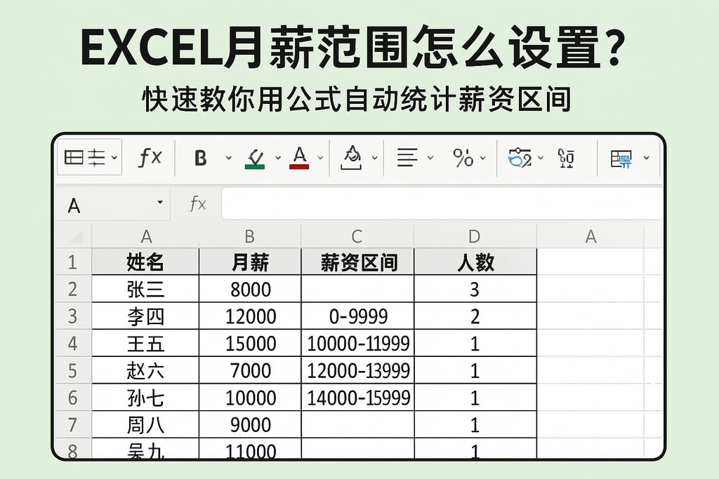 excel月薪范围怎么设置？快速教你用公式自动统计薪资区间
