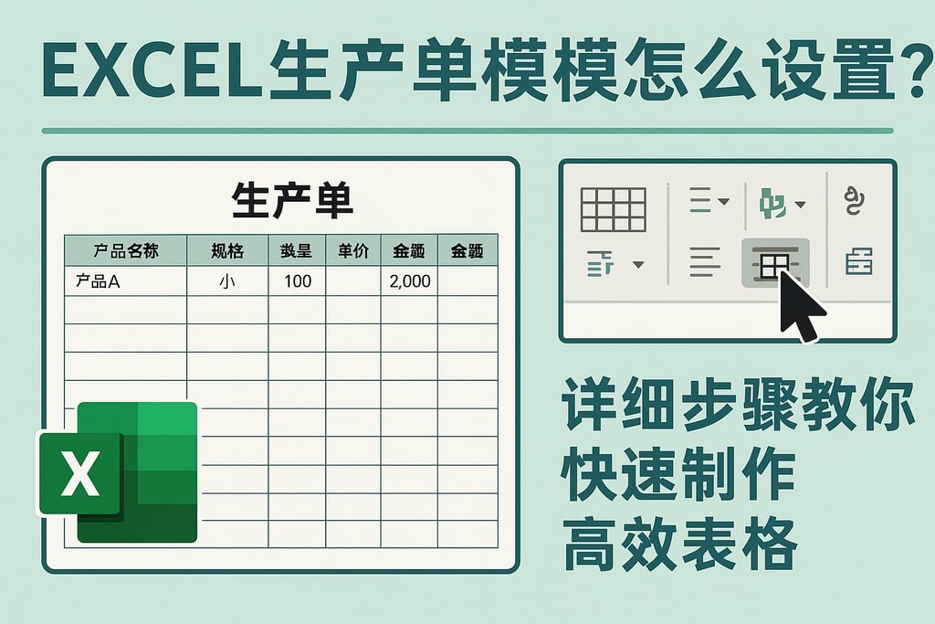 excel生产单模板怎么设置？详细步骤教你快速制作高效表格